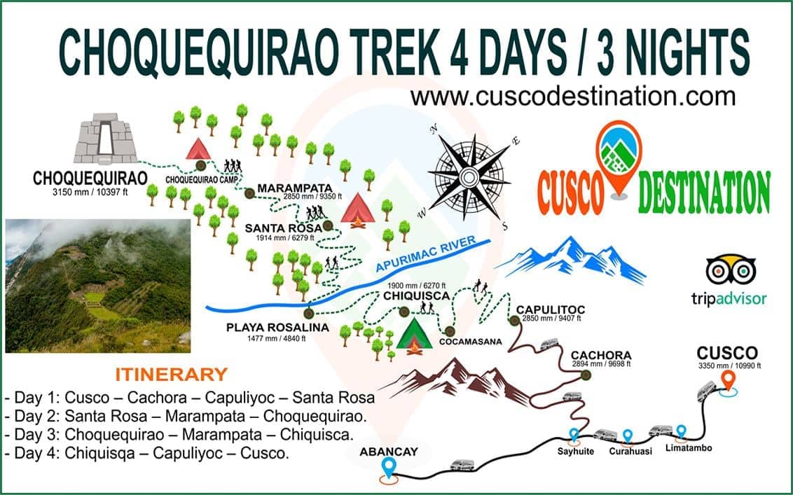 Inca Quarry Trek Map